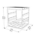 Abri repos avec toit en polycarbonate et jardinière SAULT (2)