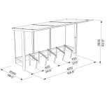Abri vélos verre sécurit L4210mm POISSY (4)