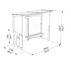 Abribus L2800mm avec banc et corbeille intégrés et parois latérales MONTFERMEIL (2)