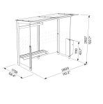 Abribus L2800mm avec banc et corbeille intégrés et parois latérales MONTFERMEIL (4)