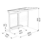 Abribus L2800mm avec banc et toit végétalisé ROMAINVILLE (2)