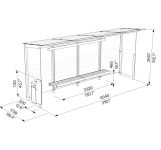 Abribus L5540mm avec banc corbeille et 2 parois latérales LE BOURGET (2)