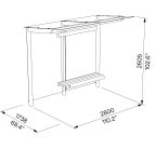 Abribus simple L2800 avec banquette bois BAGNOLET (3)