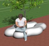 Assise design béton YMARE-V