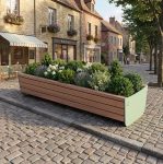 Bac à fleurs double espaces publics SARLAT