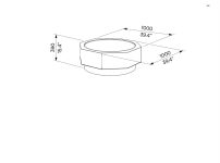 Bac à fleurs rond aluminium LIMAS