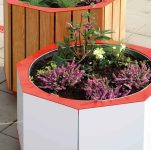 Bac à fleurs rond aluminium LIMAS