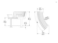 Banc R2000 concave avec accoudoirs pour séniors AVOISE (2)