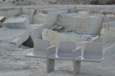 Banc béton avec accoudoirs PALUEL