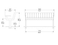 Banc bois L1800 avec accoudoirs adapté séniors DUREIL (2)