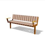Banc bois L1800 avec accoudoirs adapté séniors DUREIL