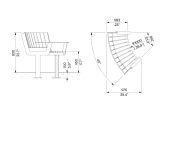 Banc bois concave avec accoudoirs DERVAL (2)