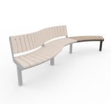Banc bois convexe sans dossier Croisic R1000.