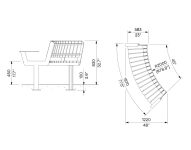Banc bois courbe convexe avec accoudoirs BLAIN (2)