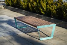 Banc bois et alliage d'aluminium MONTLUÇON -