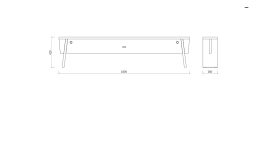 Banc bois massif durable CANARI