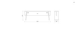 Banc bois rustique extérieur BORGO