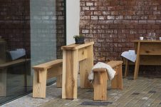 Banc bois rustique extérieur BORGO