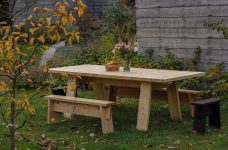 Banc bois rustique extérieur BORGO