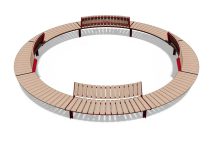 Banc circulaire R2000 avec dossiers ORVAULT
