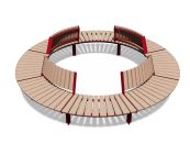 Banc circulaire avec dossiers VERTOU