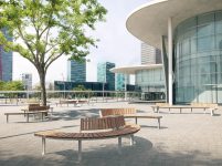 Banc concave avec dossier DONGES composition.