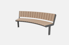 Banc concave avec dossier DONGES..