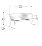 Banc confort avec accoudoirs en bois BORDEAUX (11)