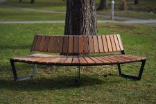 Banc convexe bois R1000mm GENAS .