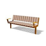 Banc droit avec accoudoirs L1800mm DOUCELLES