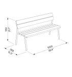 Banc en bois adapté pour les enfants AUJAC (2)