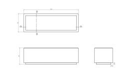 Banc épuré en béton ALVIMARE