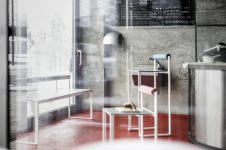 Banc extérieur en HPL avec dosseret LECCI