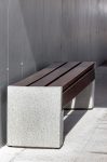 Banc robuste béton bois ROSAY