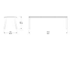 Banc sans dossier L1500mm tout acier CENDRAS (2)