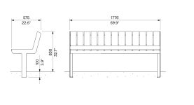 Banc simple PORNIC-