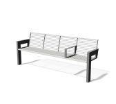 Banc tout acier accoudoirs NANTES
