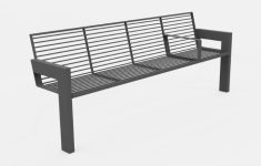 Banc tout acier accoudoirs NANTES.
