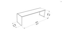 Banquette HPL résistante intempéries LETIA