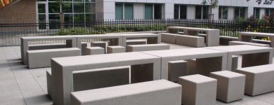 Banquette béton larges THIL