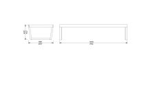 Banquette bois durable L1870mm CARBUCCIA