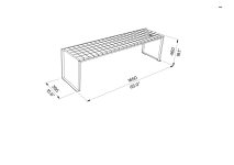 Banquette bois extérieur LOPIGNA
