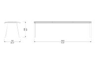 Banquette robuste tout acier L1800 COLLIAS (2)