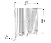 Cache conteneurs 1er segment L1600mm TROUANS plan