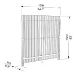 Cache-conteneurs bois L1600mm TROYES-