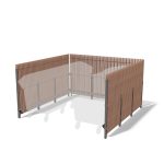 Cache-conteneurs bois de connection L2760mm BLIGNY-