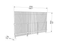 Cache-conteneurs bois de connection L2760mm BLIGNY plan