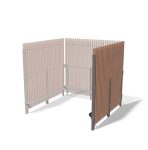 Cache-conteneurs bois segment final 1600mm THIL