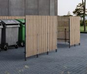 Cache-conteneurs bois solo L2750mm BARBUISE-