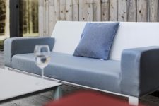 Canapé design tissu accoudoirs outdoor MOÏTA